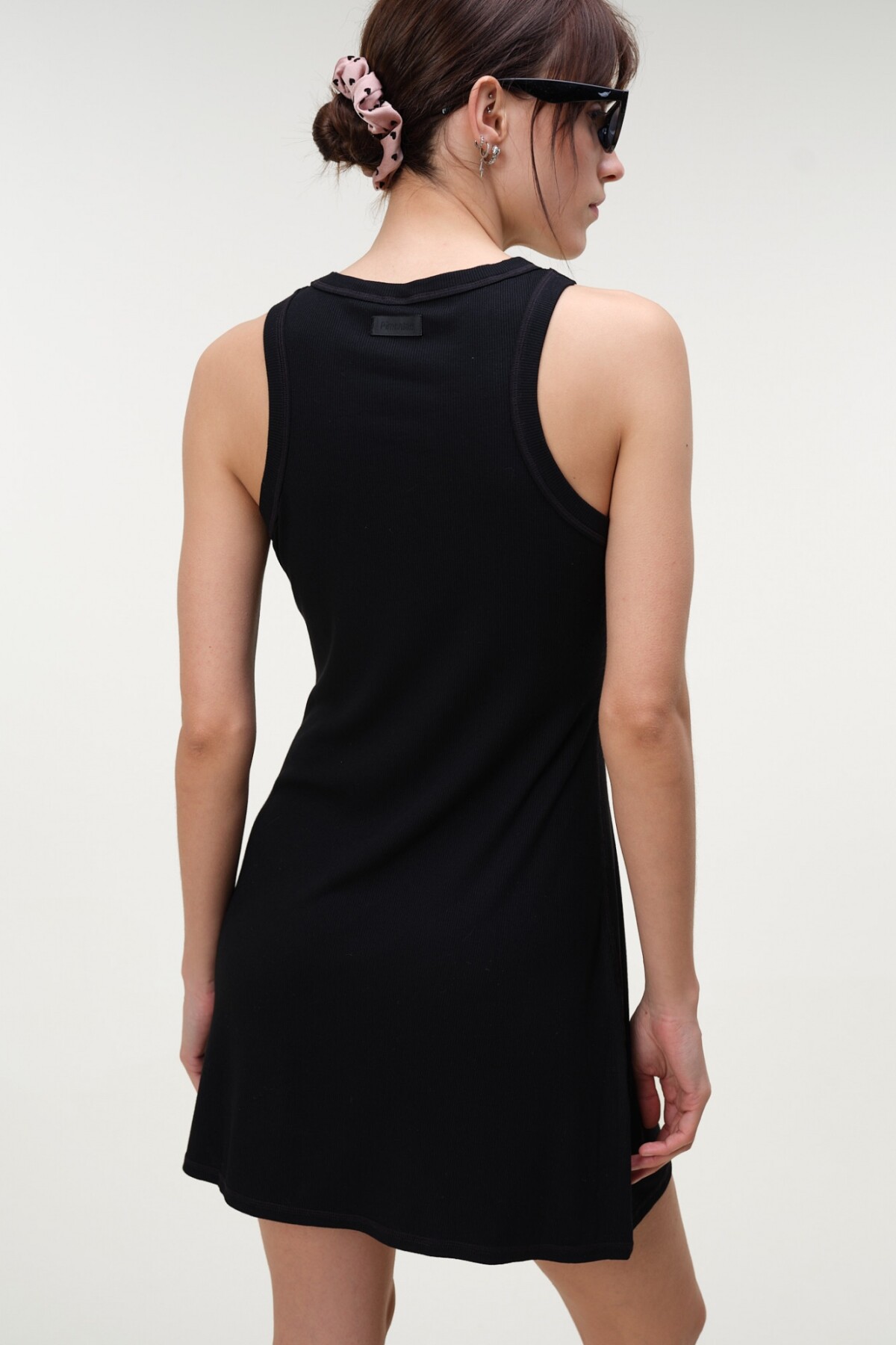Vestido Básico Rib Negro