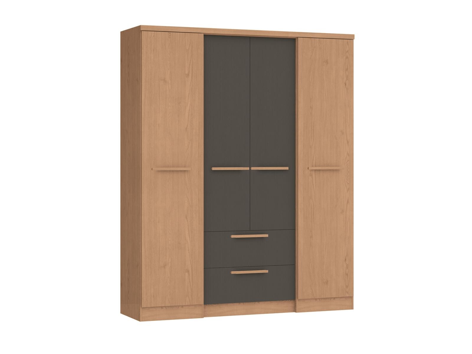 Ropero Aspen 4 Puertas 2 Cajones Angelin/Titanium 