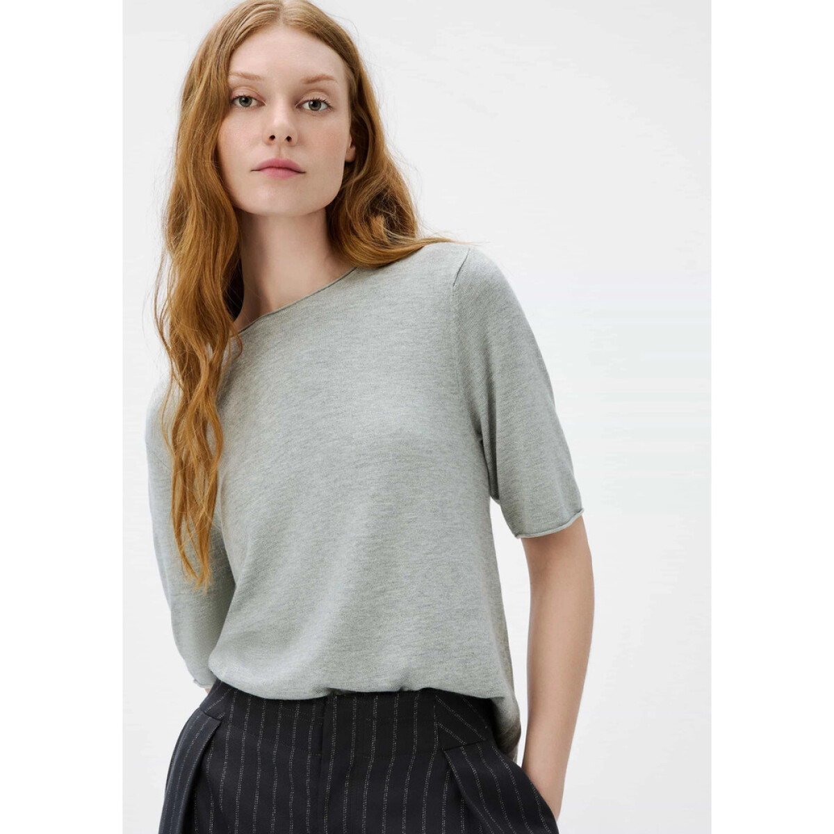 BLUSA FEM - CINZA MESCLA 