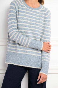 Sweater Rayado Celeste