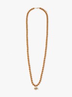 Collar Cuentas De Vidrio Con Elefante marron