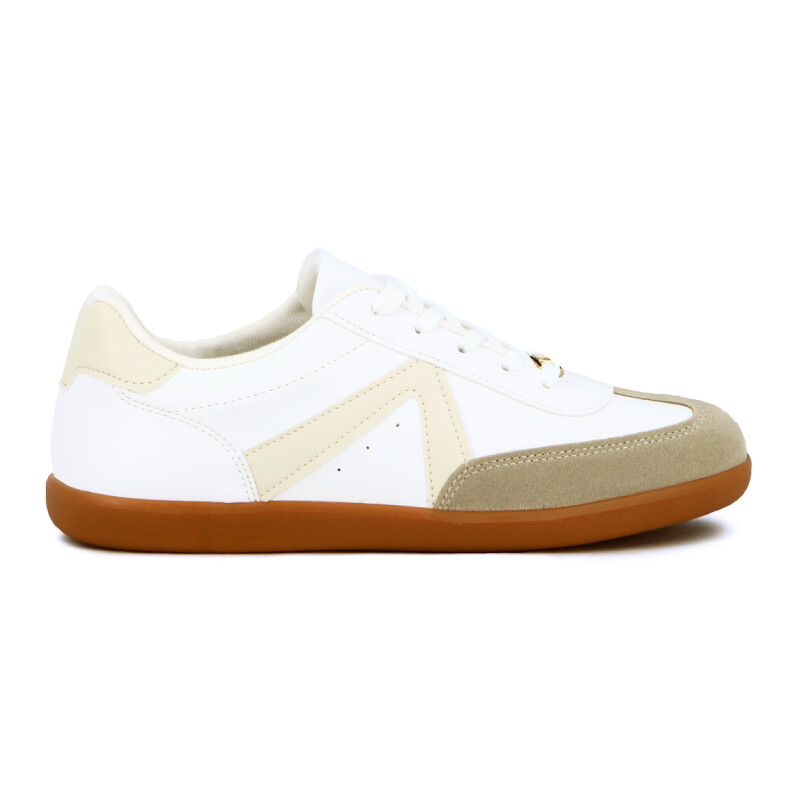 Vizzano Calzado Dama Casual Acordonado Blanco-beige