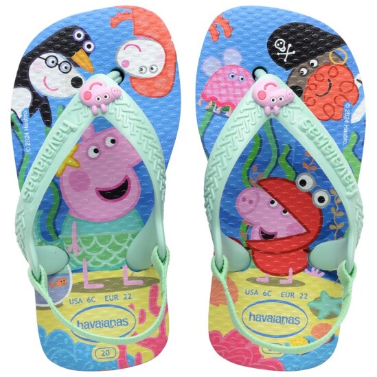 Ojotas Havaianas Baby Peppa Pig Azul