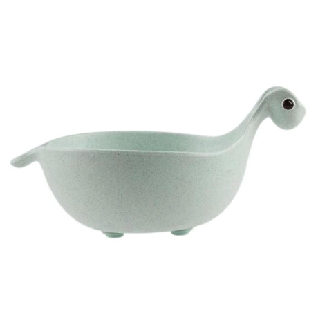 Bowl Plato Diseño Dinosaurio para Comida Bebé en Plástico Verde
