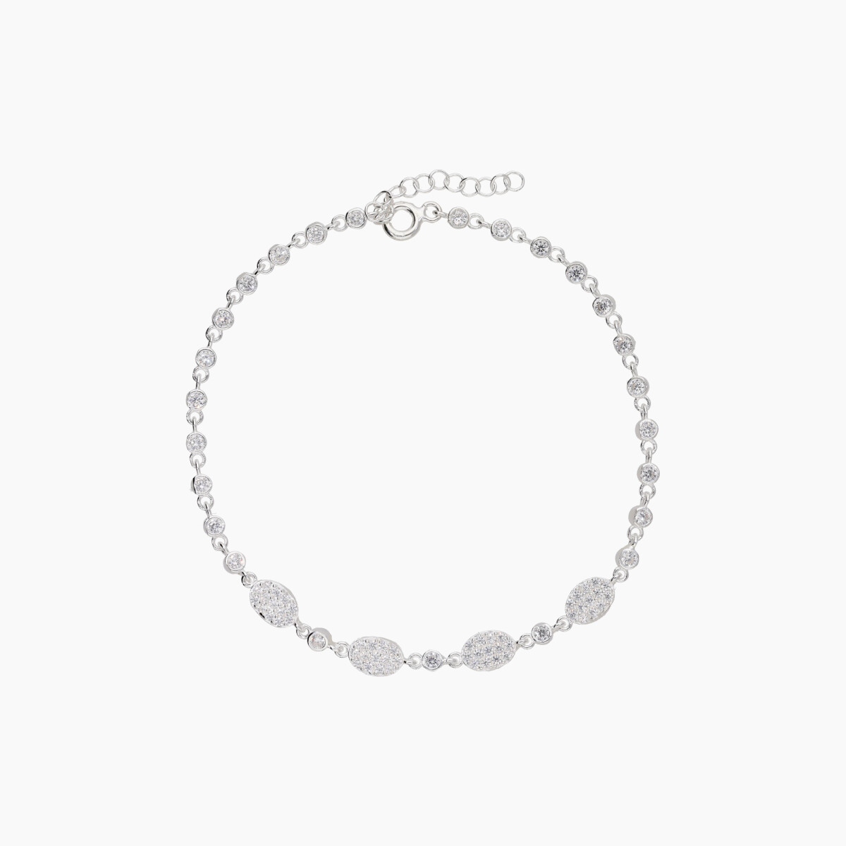 Pulsera En Plata 925 Con Circonias 