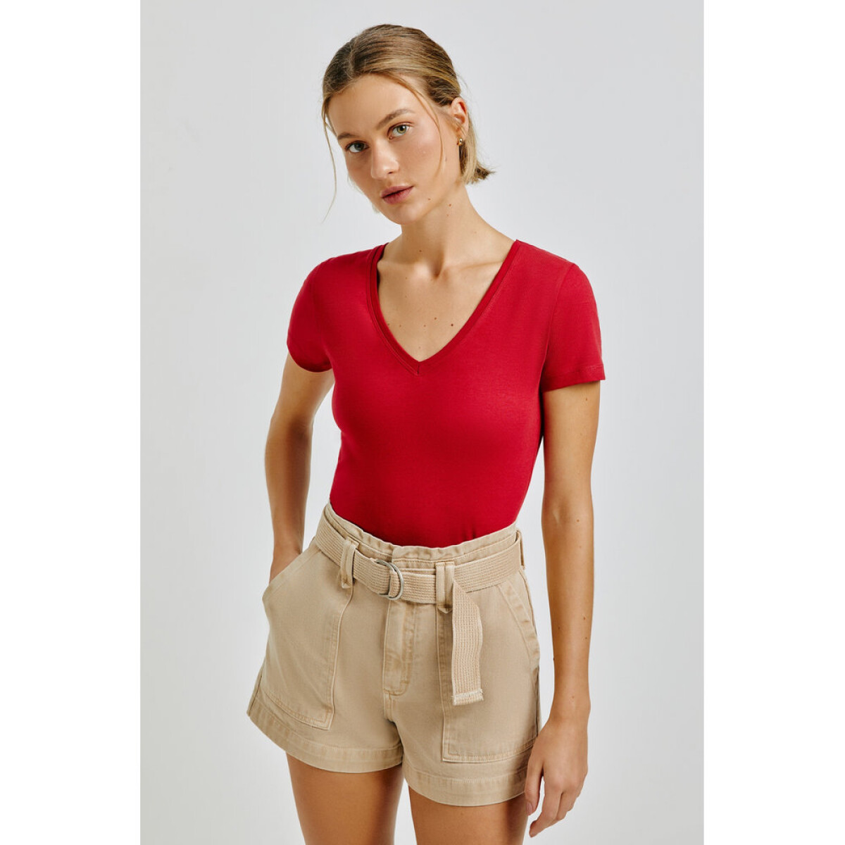 BLUSA MM FEM - ROJO OSCURO 