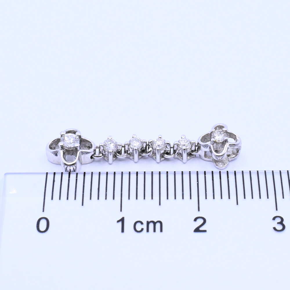 Colgante oro 18k blanco con brillantes. Colgante oro 18k blanco con brillantes.