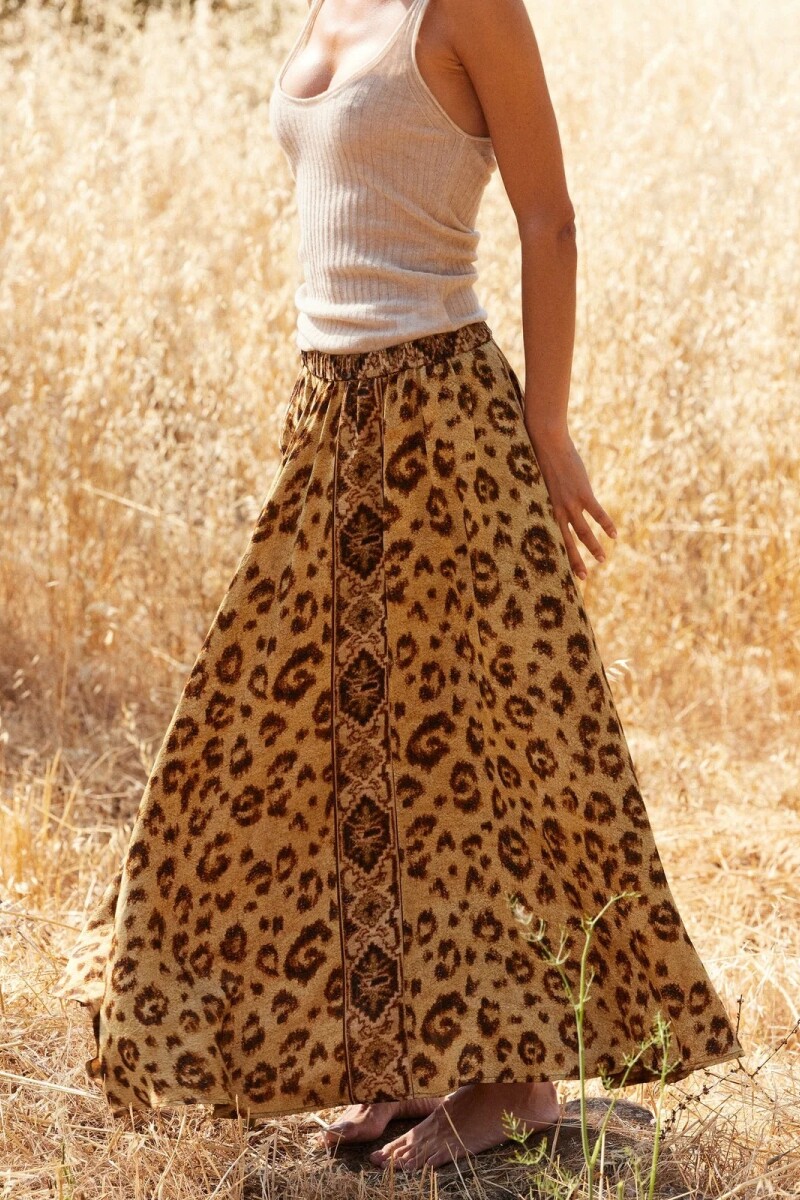 FALDA LINO Leopardo