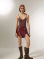 Falda Malvina Bordeaux Oscuro