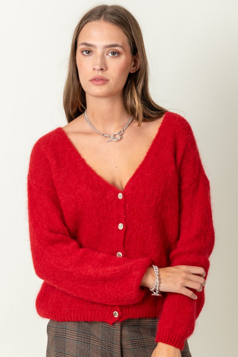 Sweater Mohair - Rojo 