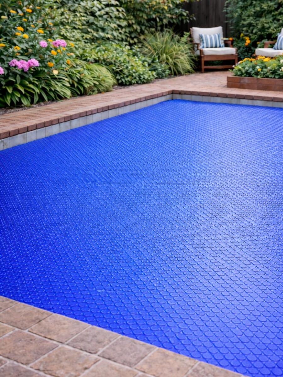 POLIETILENO BURBUJA PARA PISCINA azul