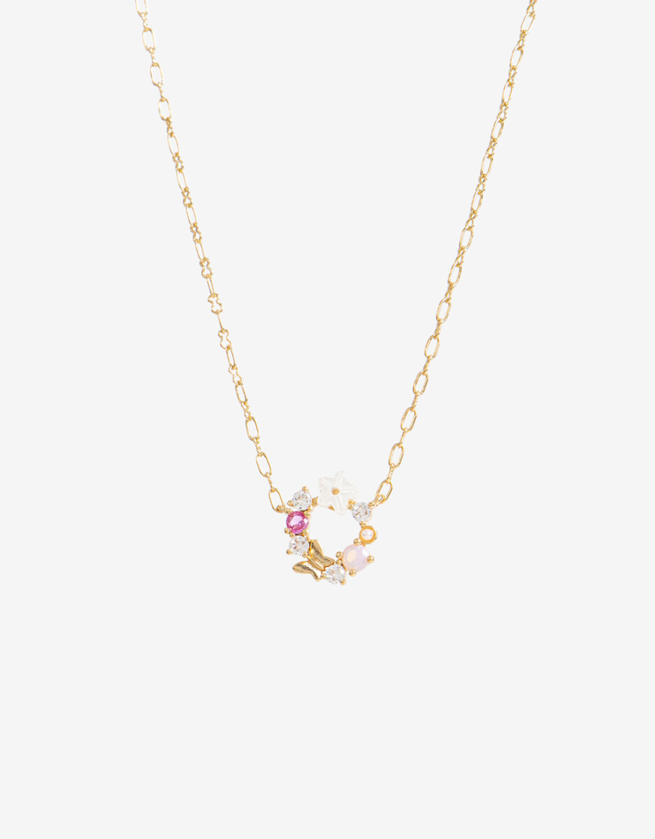 Collar Floral Cubic Zirconia 
