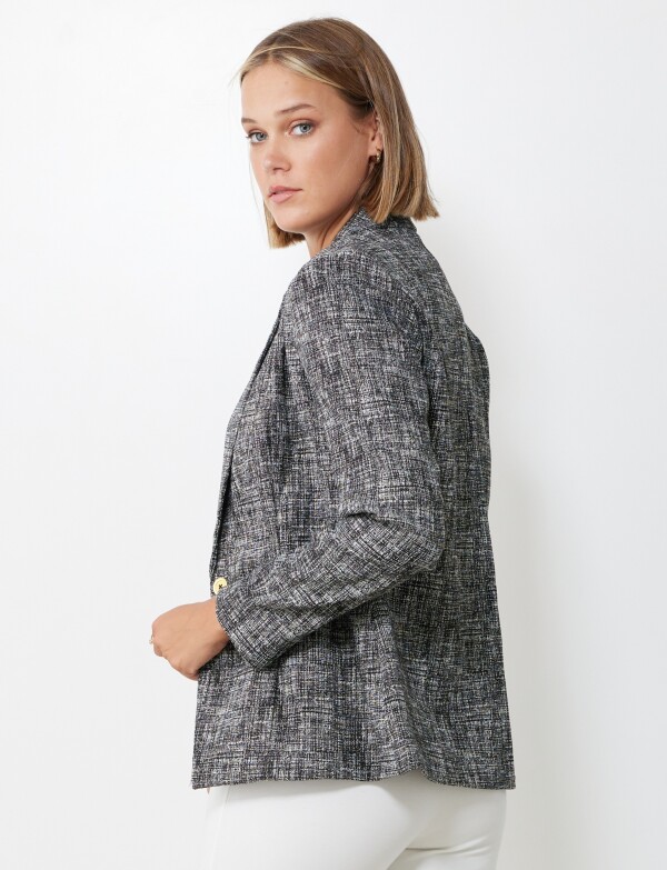 Blazer Trama NEGRO/GRIS