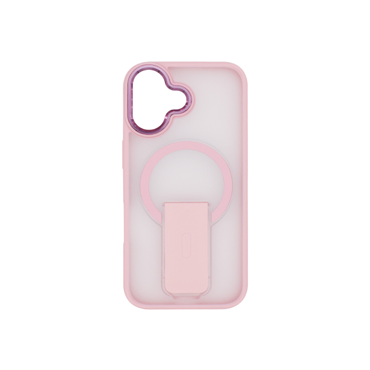 Protector para iPhone 17 Magsafe y soporte color rosa 