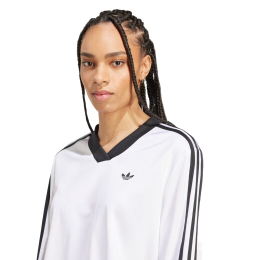 Remera Adidas Jacquard Ls Top - Blanco Remera Adidas Jacquard Ls Top - Blanco