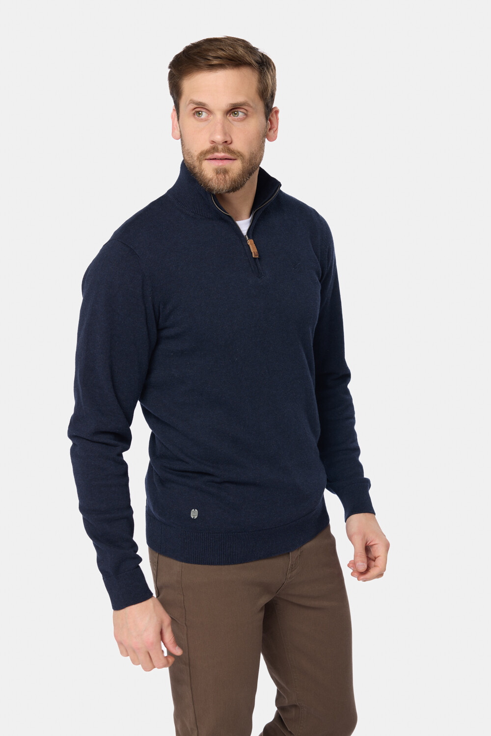 BUZO TEJIDO MEDIO CIERRE Azul