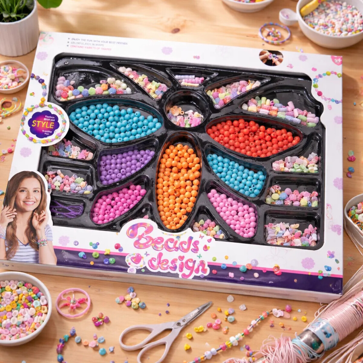 Set para armar collares, pulseras, tobilleras 