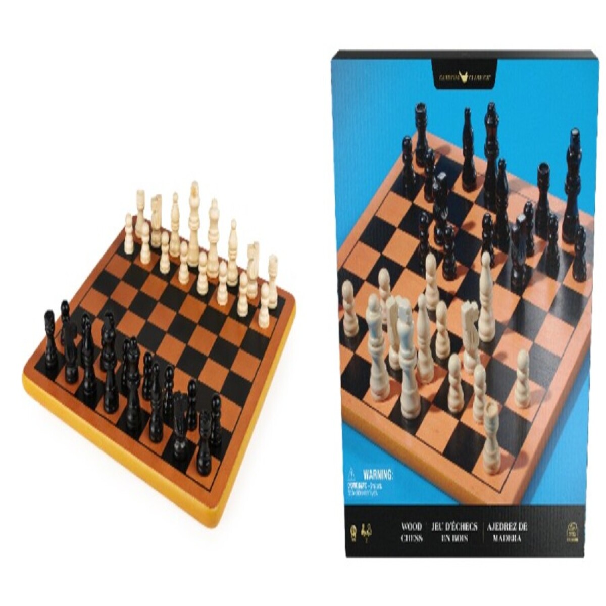 Juego de Mesa Black Gold Ajedrez Tablero Madera 