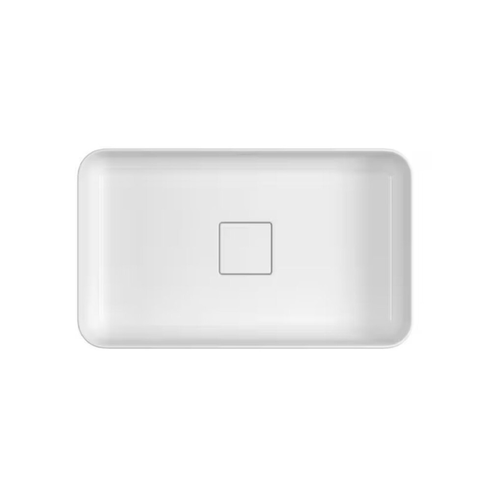 Bacha de apoyo rectangular 50x30 cm blanco brillante Deca Bacha De Apoyo Rectangular 50x30 Cm Blanco Brillante Deca