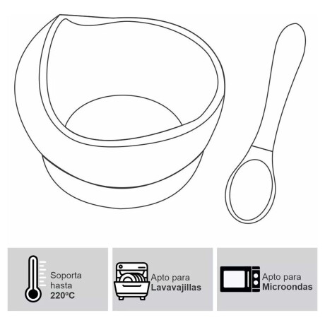 Set de Comida Bebé Irrompible en Silicona c/ Bowl y Cuchara Azul Grisáceo