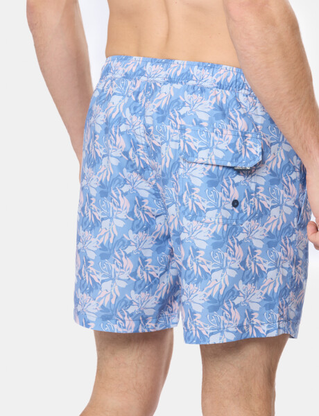 SHORT DE BAÑO ESTAMPADO Azul