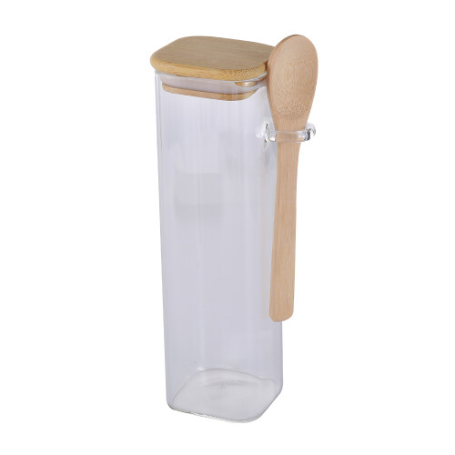 Frasaco vidrio tapa madera 650ml N/a