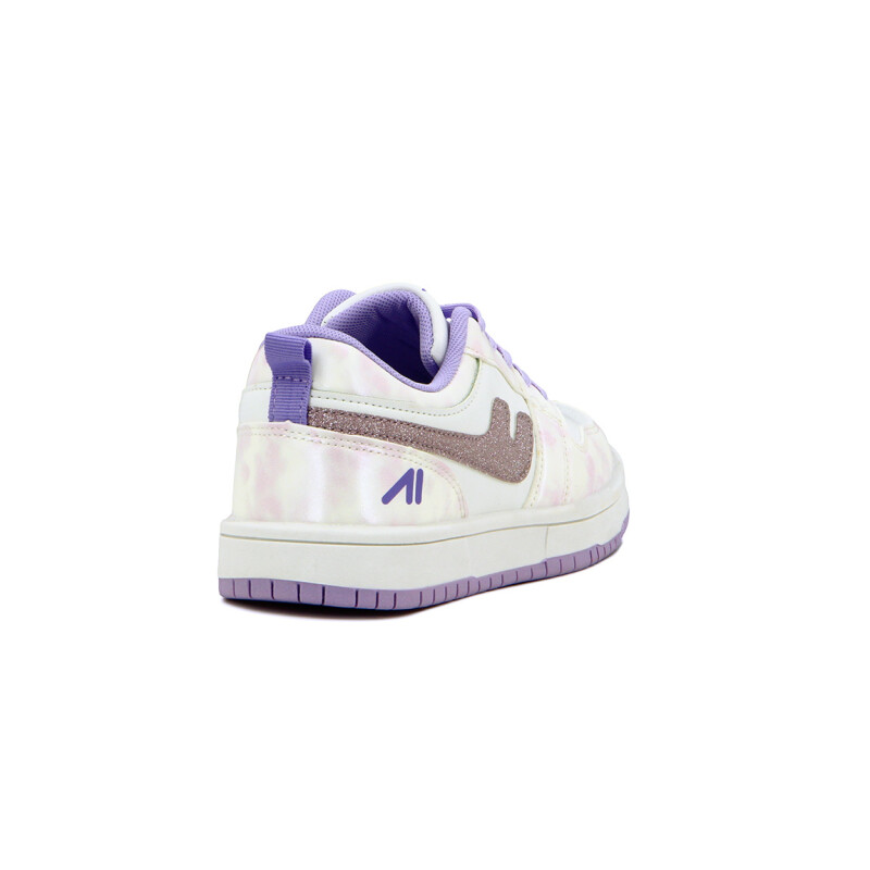 Austral Calzado Deportivo Galactic Acordonado Con Velcro Blanco-purpura