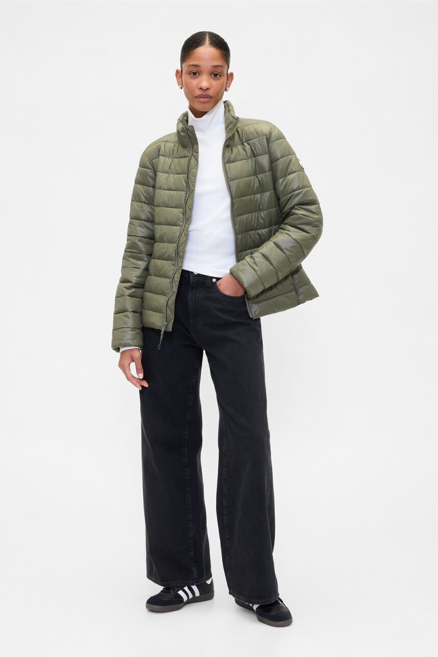 Campera Puffer Mujer Mesculen Green