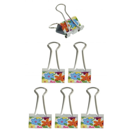 CLIP DE METAL PICASSO CON FLORES X 8 PCS 19248 CLIP DE METAL PICASSO CON FLORES X 8 PCS 19248
