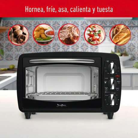 Horno Freidora De Aire Moulinex | 20 Litros | 5 En 1 | Color Negro. Horno Freidora De Aire Moulinex | 20 Litros | 5 En 1 | Color Negro.