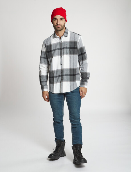 Camisa franela gris