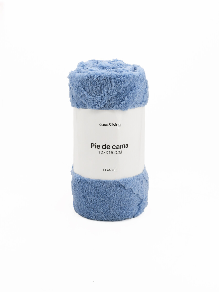 PIE DE CAMA FLANNEL ROMBOS - PETROLEO 