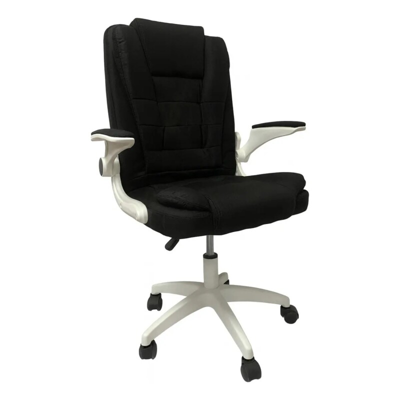 Silla de oficina Giratoria con posabrazos rebatibles Negra Silla de oficina Giratoria con posabrazos rebatibles Negra