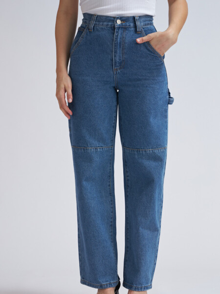 Pantalón de jean cargo Azul Medio