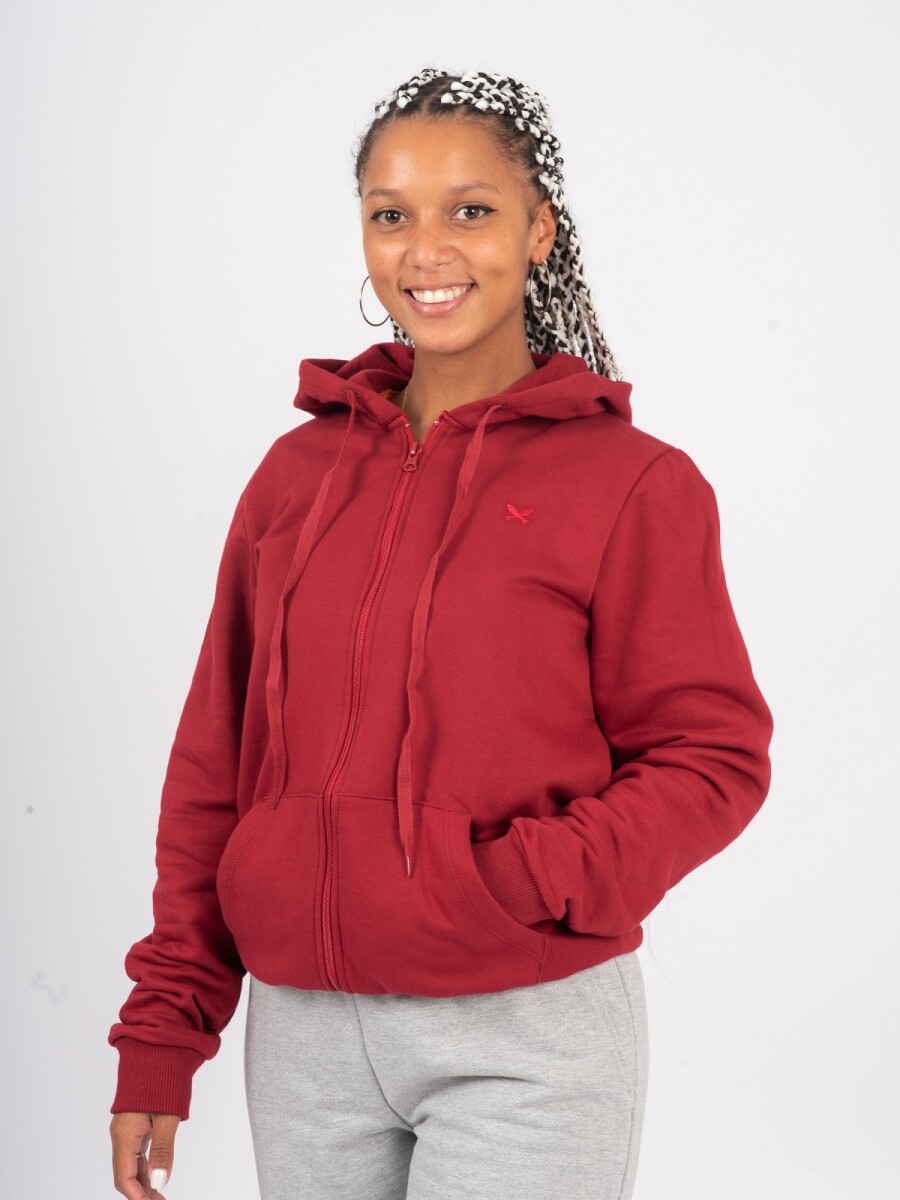 CAMPERA UNISSEX BÁSICA ADULTO - ROJO 