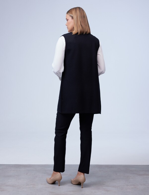 Chaleco Botones NEGRO