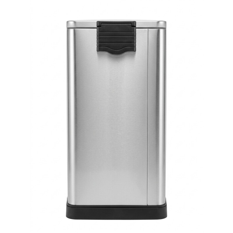 BASURERO METAL PLATA C/PEDAL 27L Unica