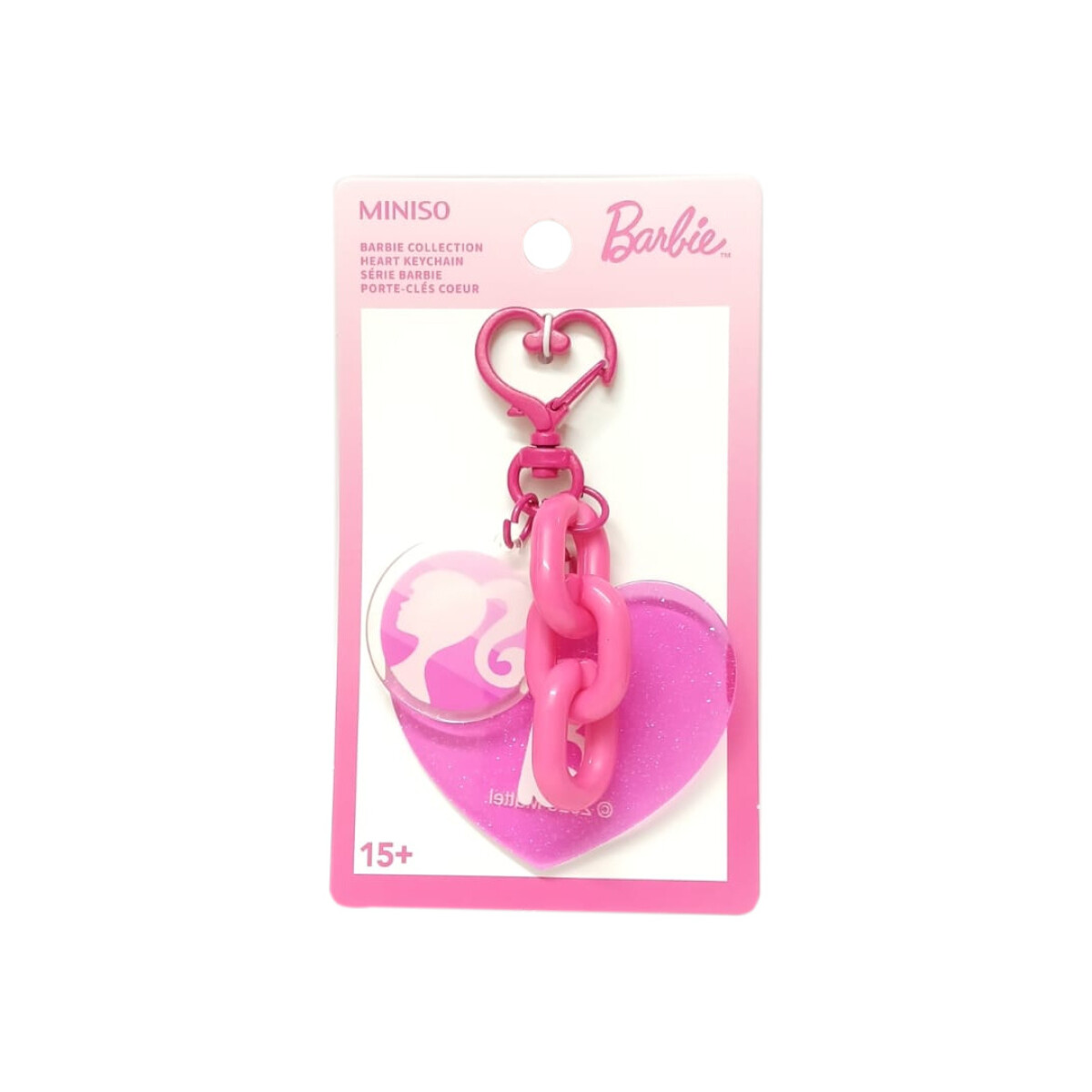 Llavero Barbie corazón - rosa 