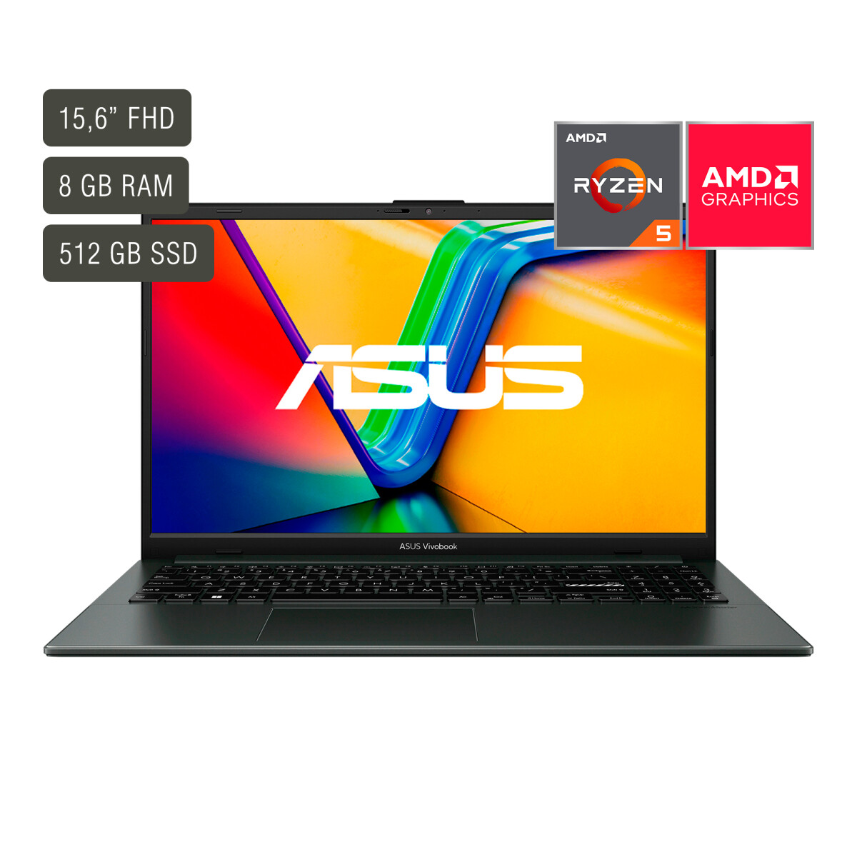 Notebook Asus Vivobook 15,6'' Ryzen 5 8GB 512GB W11 