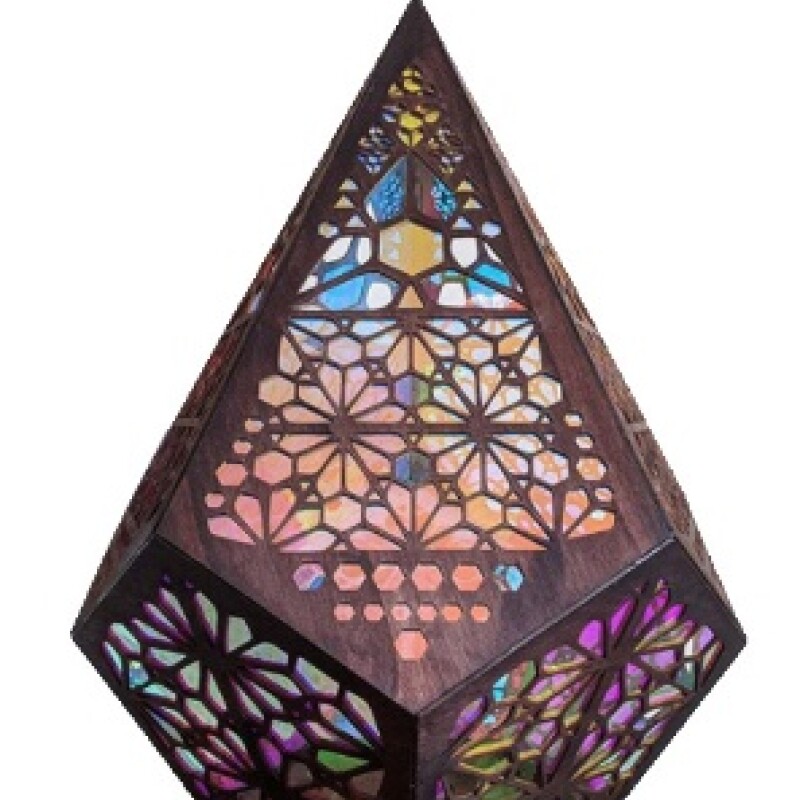 Veladora madera 21*14*14cm N/a