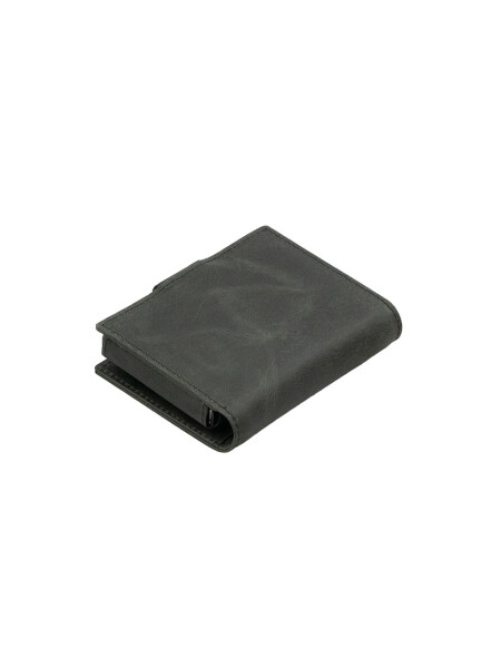 METAL WALLET BRUSHED BLACK