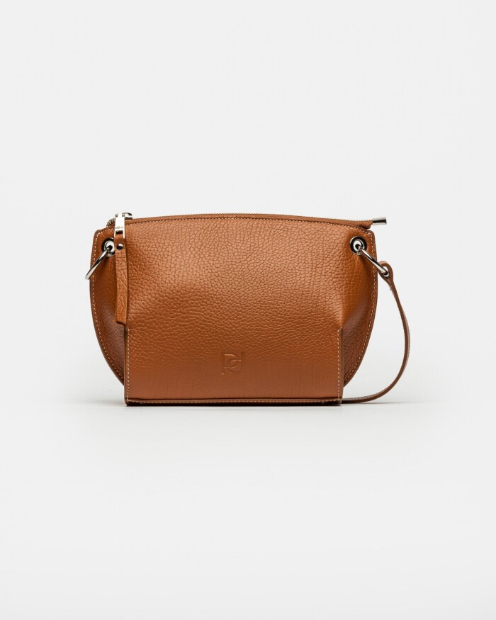 Bandolera Sauvage En Cuero Graneado Marron