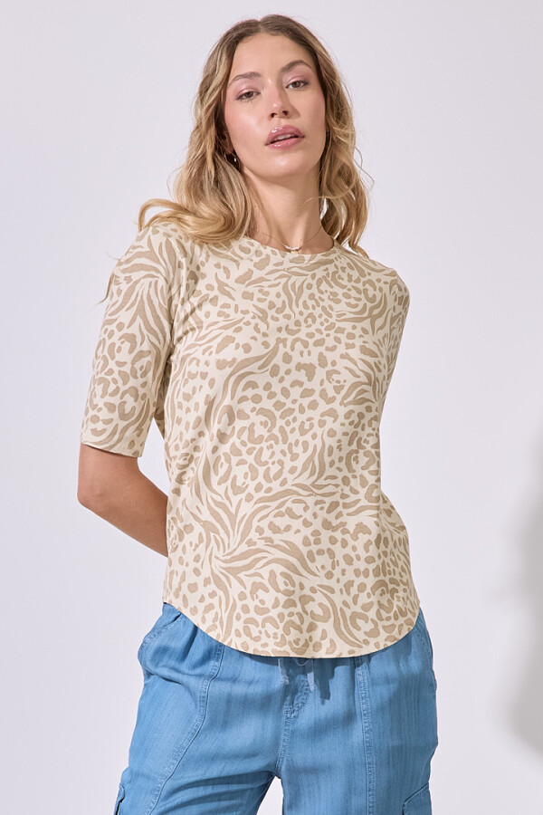 Remera Garden BEIGE/MULTI