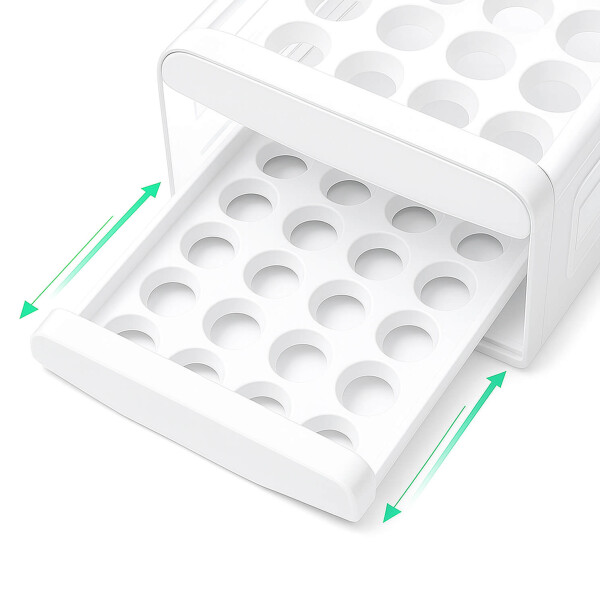 Huevera Caja Almacenamiento De Huevos Doble Capa 32 Unidades Organizador refrigerador cocina IMBACK Color Blanco Huevera Caja Almacenamiento De Huevos Doble Capa 32 Unidades Organizador refrigerador cocina IMBACK Color Blanco