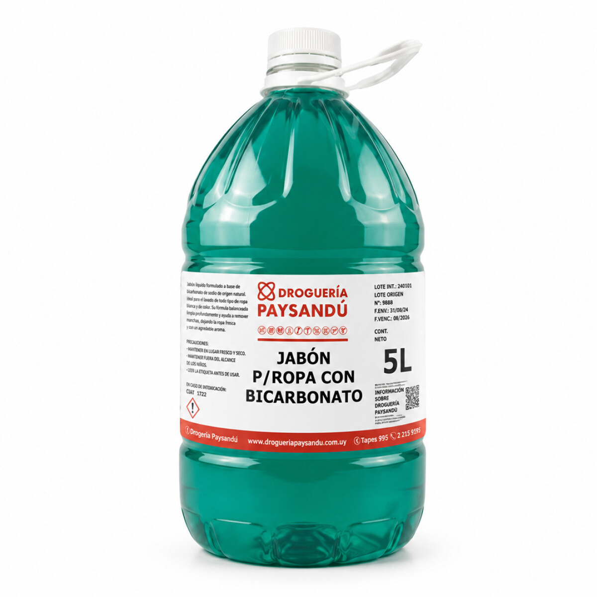 Jabón para ropa con bicarbonato - 5L 