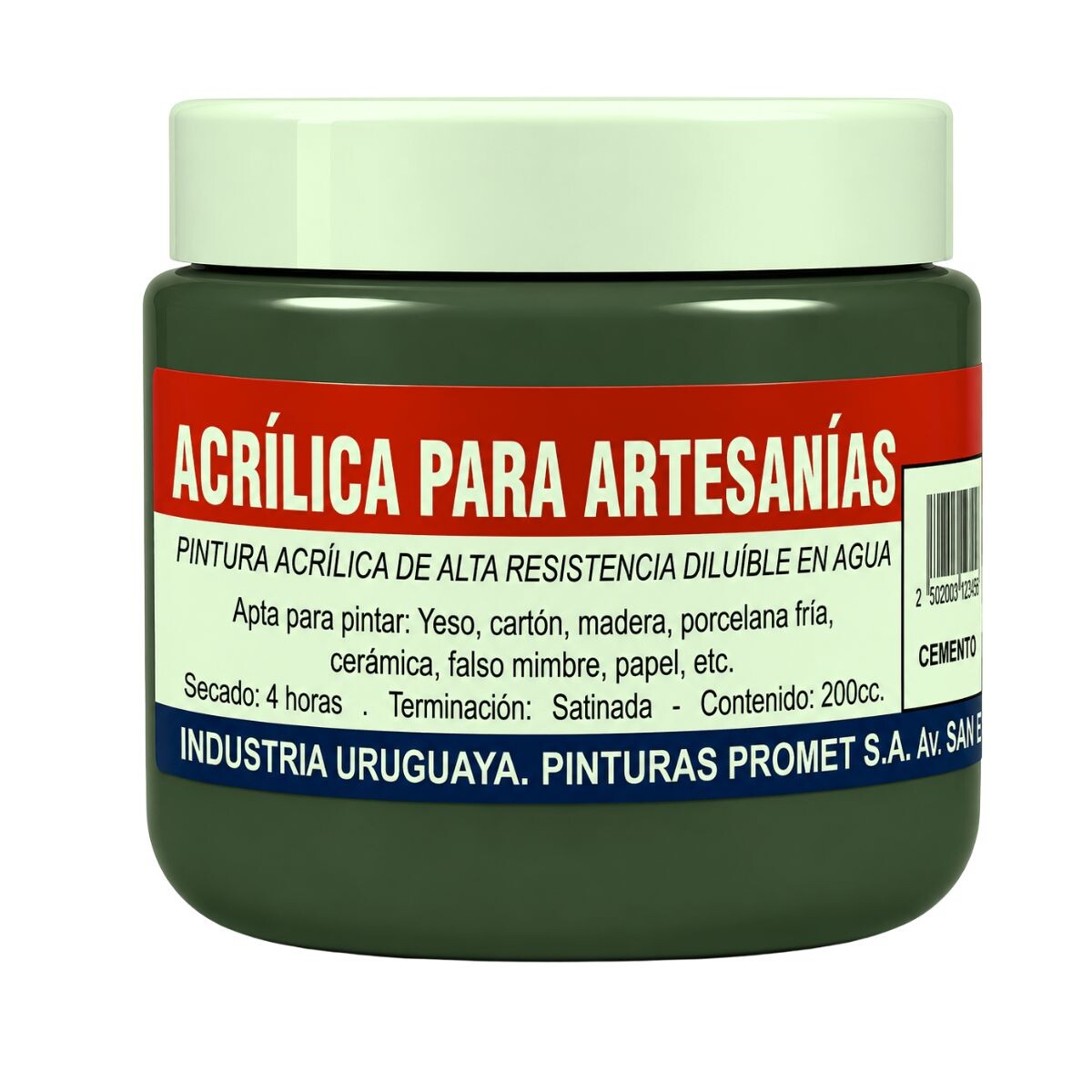 PINTURA ACRILICA ARTISTICA 200ML - Cemento 