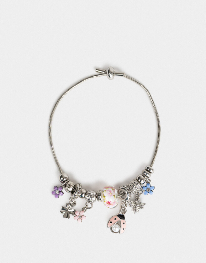 Pulseras Flexibles Multi dijes Pulsera Flexible Multidijes - Plateado