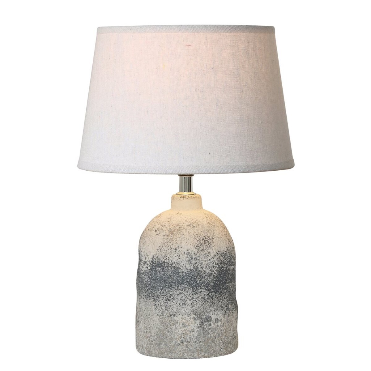 LAMPARA DE MESA CERAMICA D25x37CM CEMENTO GRIS 