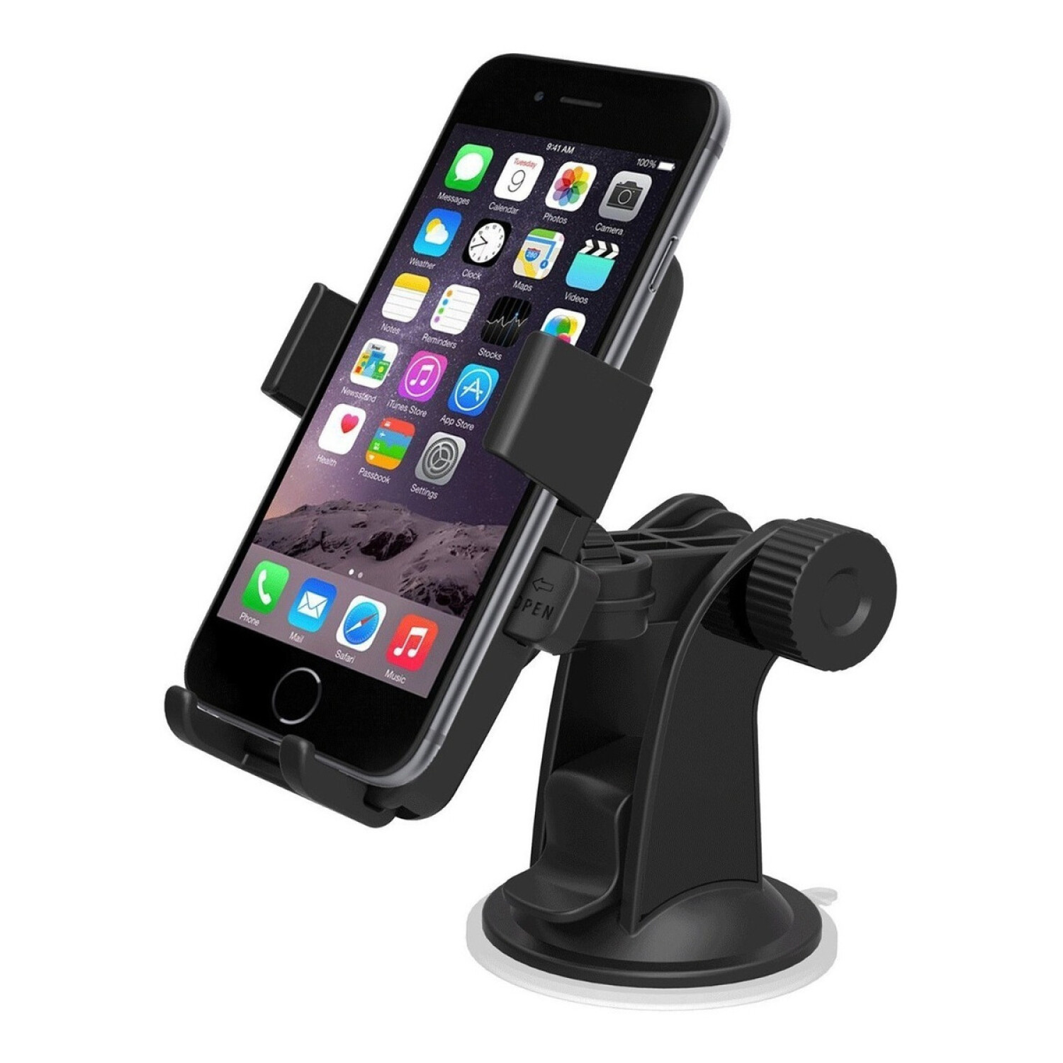 Soporte de teléfono para automóvil, soporte de teléfono celular para  parabrisas de escritorio con brazo telescópico largo ajustable, ventosa de  grado