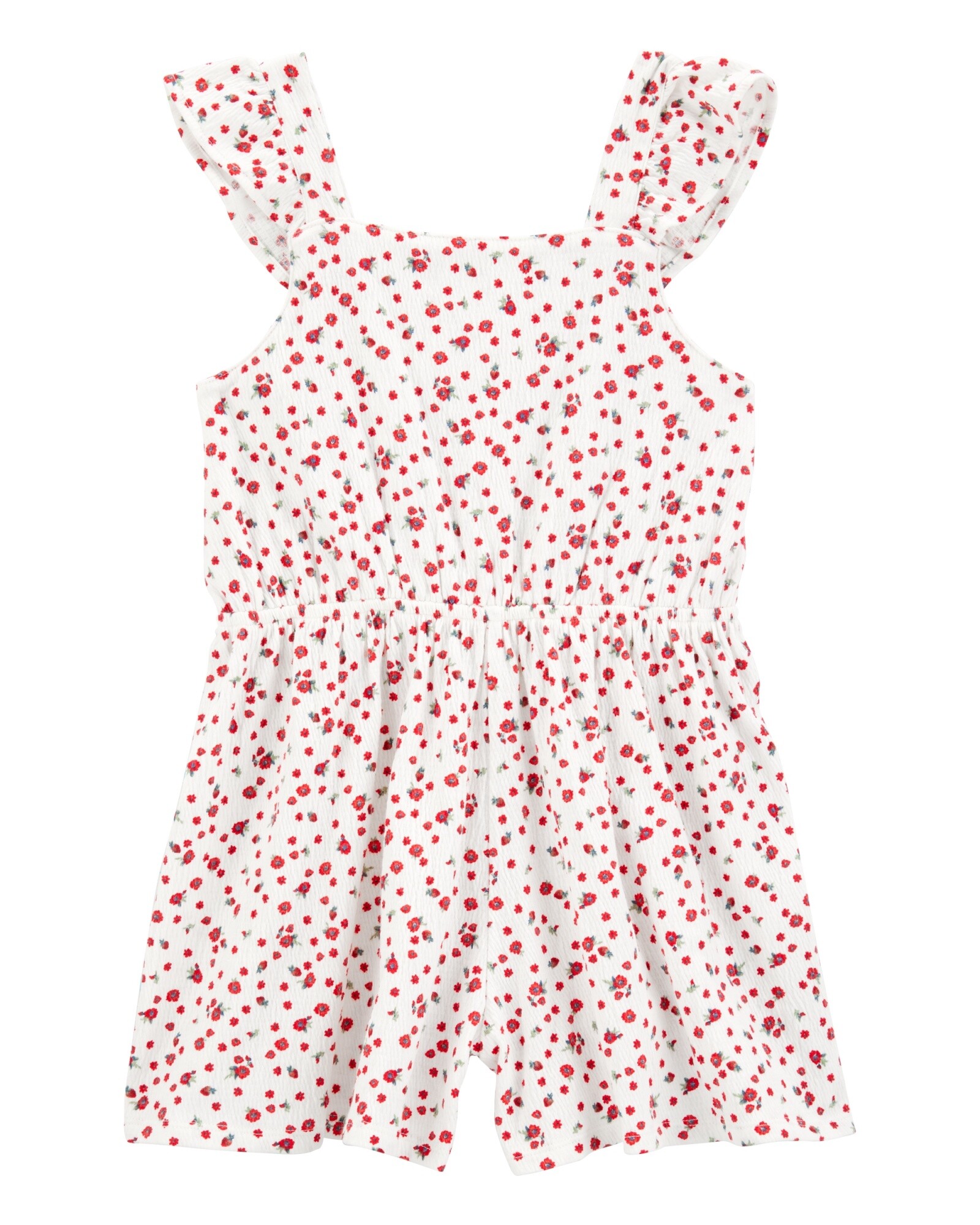 Monito corto de algodón texturado, diseño floral Sin color